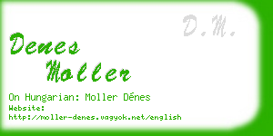 denes moller business card